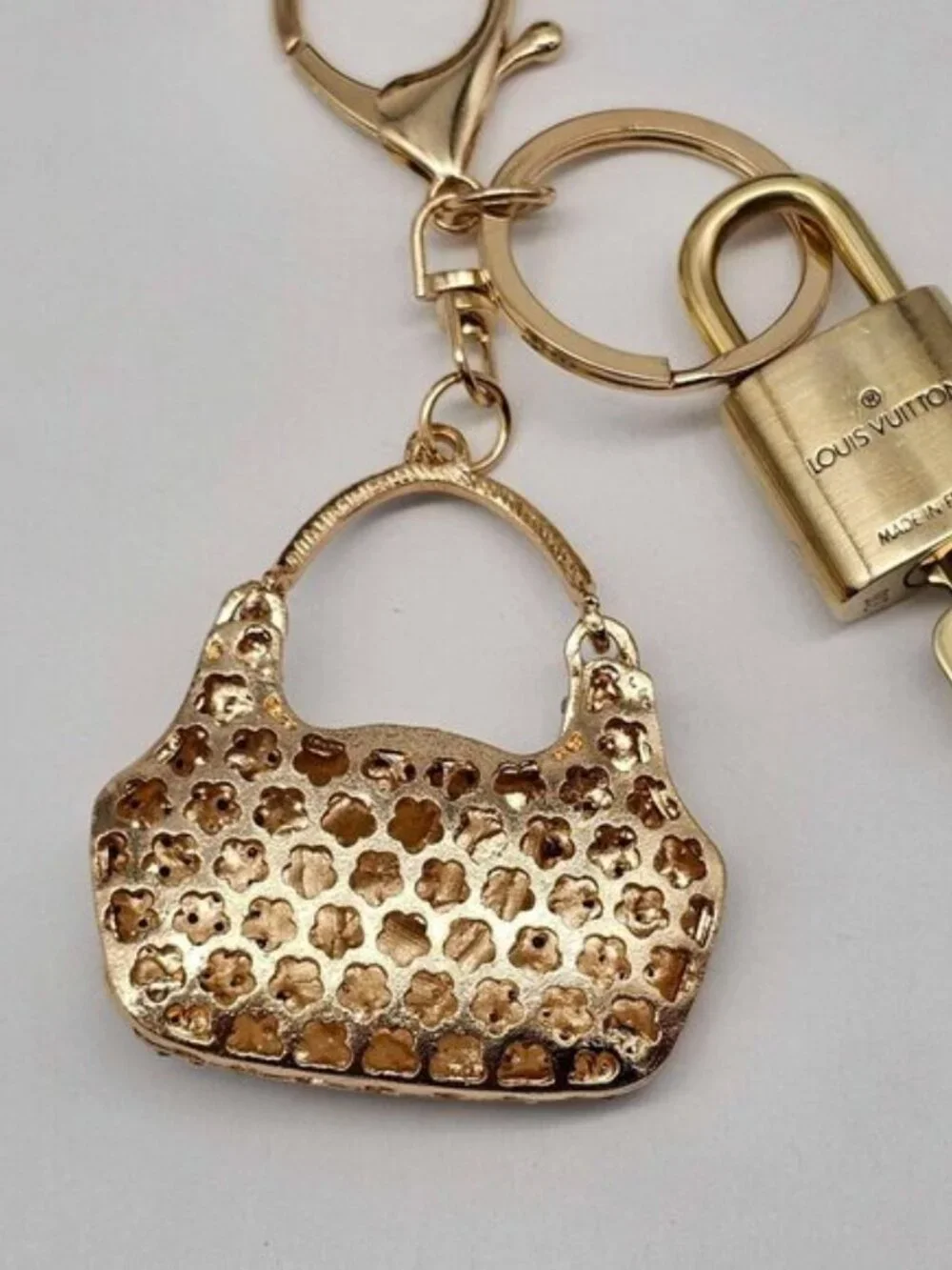 Authentic Louis Vuitton Gold Lock & Key ✨ Bag Charm Unbranded Bag Keychain